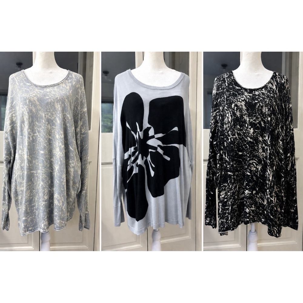 Marla Wynne Viscose Sweater Lot 1X‎ Lightweight Oversized